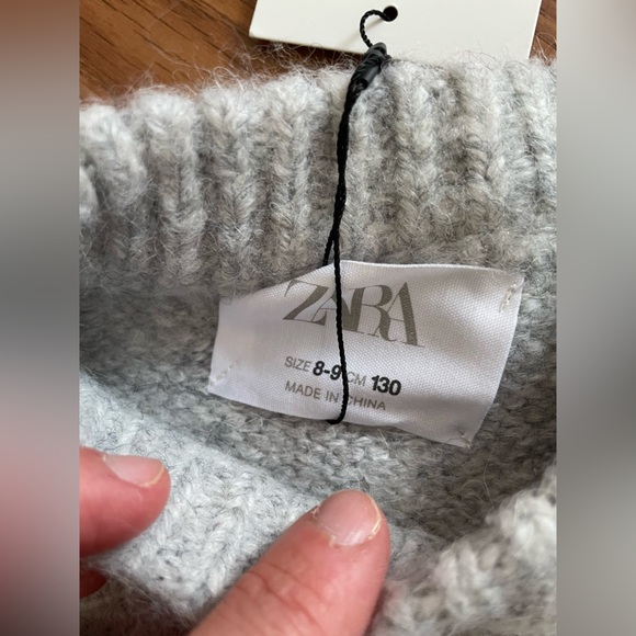 Zara Kids Gray Sleeveless Knit Sweater - Picture 3 of 5